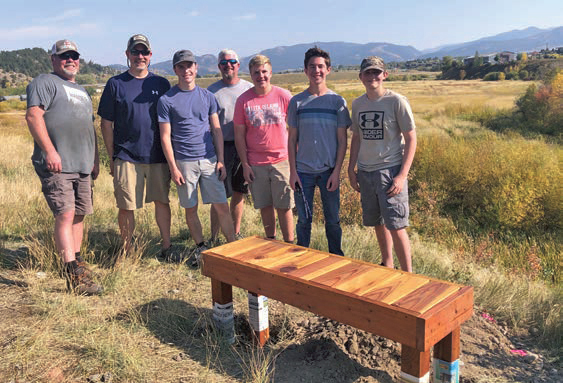 Scouts install bench